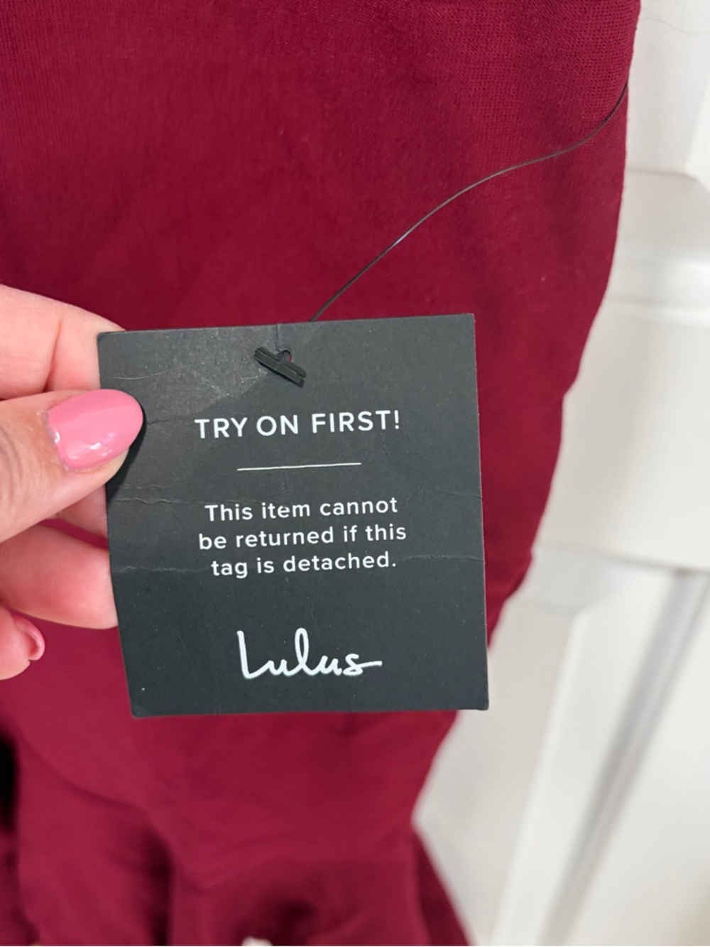 Lulus Stun Like Me NWT‎ size Small Wine Red Bodycon Trumpet Hem Midi Dress - Picture 5 of 12
